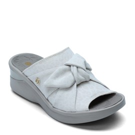 BZees Women's Smile Wedge Sandal, Cream, 8.5 US