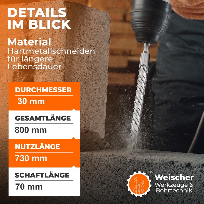 Weischer Weischer ? SDS Plus Bohrer, Steinbohrer, Hammerbohrer, Betonbohrer, vierschneidig