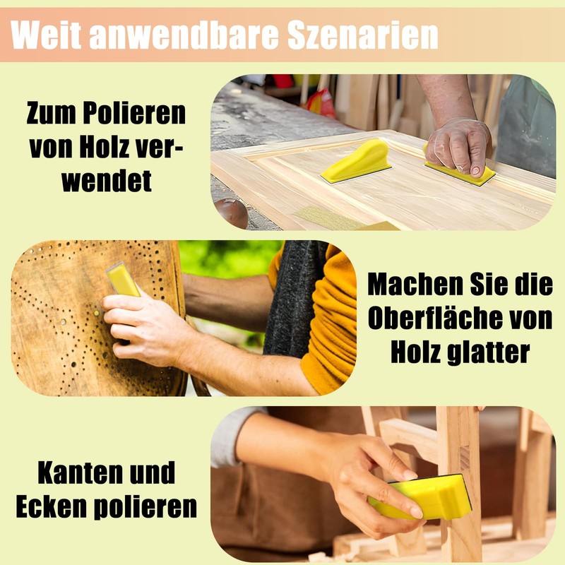 Micro Sander Set with 50 Pieces Sandpaper, Woodworking Handmade Sandpaper,