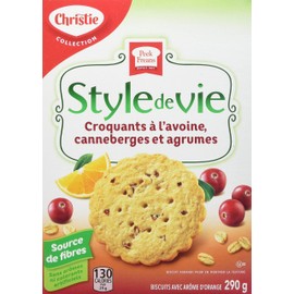 Peek Freans Lifestyle Cranberry Citrus Oat Crunch Cookies | 290g box from Canada