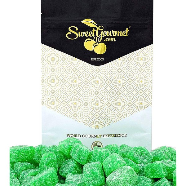 SweetGourmet Jelly Spearmint Leaves Slices Candy | 1 Pound