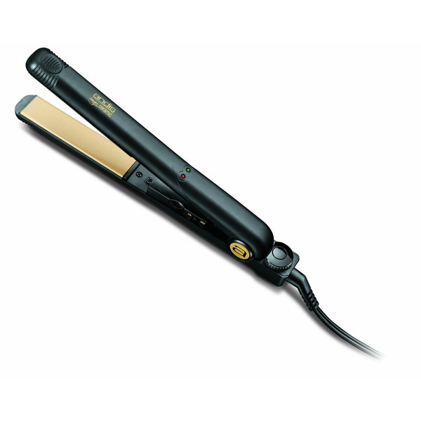 Andis 67095 Professional High Heat 1-inch Ceramic Tourmaline Ionic Flat Iron - Fast, Frizz-Free Ceramic Hair Straightener, Gentle Glide for Waves, Curls, and Smooth Hair, Black/Gold