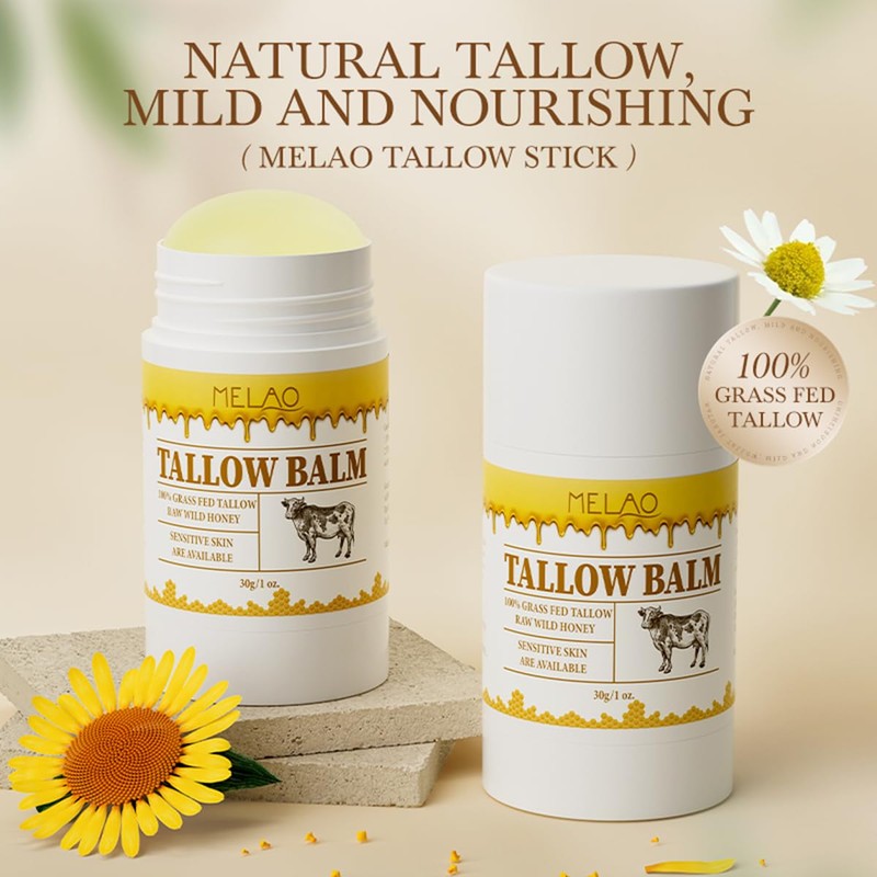 Beef Tallow Balm Stick –Beef Tallow for Skin, Grass Fed