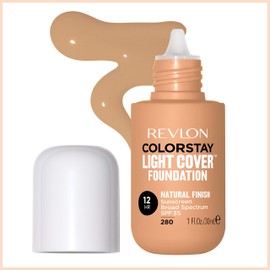 Revlon ColorStay Light Cover Liquid Foundation, Hydrating Longwear Weightless Makeup with SPF 35, Light-Medium Coverage for Blemish, Dark Spots & Uneven Skin Texture, 280 Tawny, 1 fl. oz.