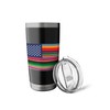 American Serape Blanket Striped Flag For Hispanic Chicano Stainless Steel