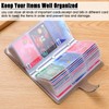 RFID Credit Card Holder, Leather Business Card Organizer with 96