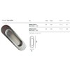 Universal Hardware Oval Pull Finger Recessed Door Handle Recessed Flush