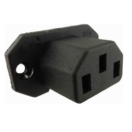 daier IEC Built-in Plug Socket C-14 with Switch IEC Socket Installation Coupling Socket Plug 250 V AC 10 A, Solder or Plug Connection 4.8 mm (Plug Type 1)