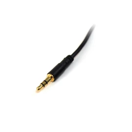 StarTech MU3MMS Cable Slim Delgado de Audio Estéreo Mini Jack Plug 3.5 mm TRRS, 0.9 m, Negro