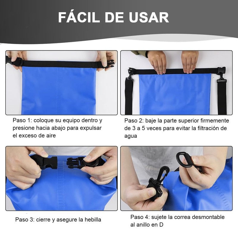 Bolsa Impermeable, Bolsa Seca Impermeable 5L y 10L, Mochila a