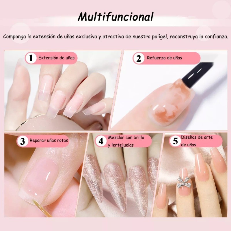 Saviland Polygel Uñas 100g Poligel Colore Básico 1 Pz Escoge