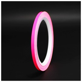 Finest Folia Decorative Shiny Strips for Car, Motorcycle, Boat, Model Making, Silver, Chrome, 10 Metres, neon pink