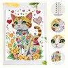 EOBROMD Cat Landscape Diamond Painting Composition Notebooks with Tools, Binder