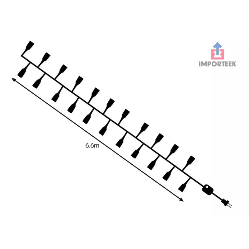 Importeek Serie Foco Luces Navideñas Decorativa Multicolor 100 Leds 6m