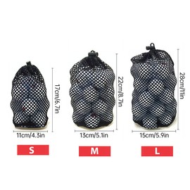 Golf Special Net Bag - Durable Nylon Mesh Storage Bag for Golf Balls, Available in S/M/L Sizes, Holds 12-56 Balls, Ideal for Golf Practice and Training