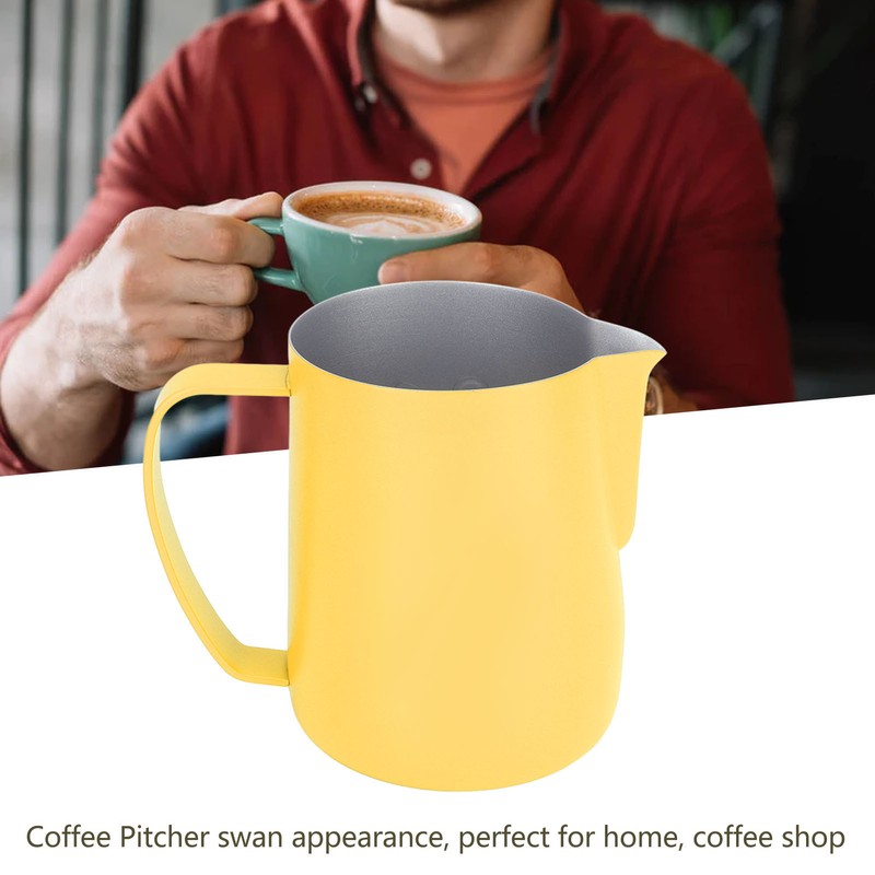 Coffee Latte Art Pitchers Bevel Design 450ml Stainless Steel Milk