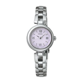 Seiko Selection S Series Women's Solar Bracelet, Dial: Baby Pink/Case Band: Silver, Bracelet Type