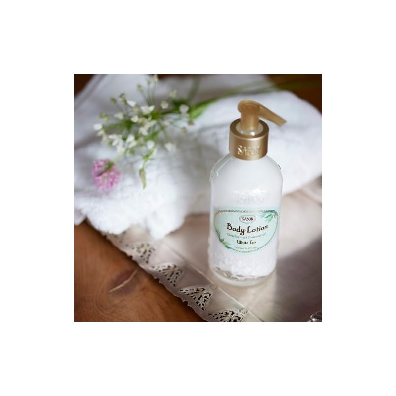 SABON Body Lotion, White Tea, 6.8 fl oz (200 ml)