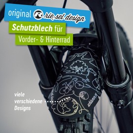 Riesel Design 1 x Mudguard - Mudguard: PE - MTB Mudguard Including Cable Ties / Stylish Bicycle Mudguard & Modern Mountain Bike Mudguard for Any Bike Size - 2023/24 (Journey)