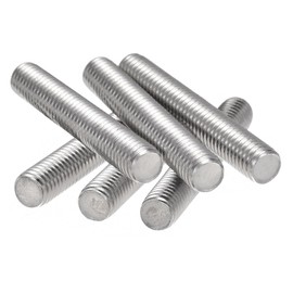 HiPicco 3/8"-16 Fully All Threaded Rod & Studs, 120mm/4.72" Length, 304 Stainless Steel Right Hand Thread Screw for Furniture Anchor Bolts, Clamps, Hangers and U-Bolts 6 Pack