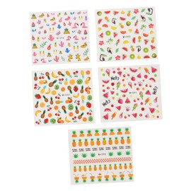 FUNOMOCYA 10sheets Vintage Stickers for DIY Scrapbooking Nail Art and Journal Decor Colorful Summer Fruit Designs for Personalizing Laptops Luggage