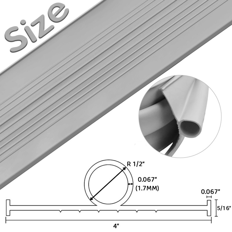 Garage Door Seals Bottom Rubber, 10 FT Heavy-Duty U Shape