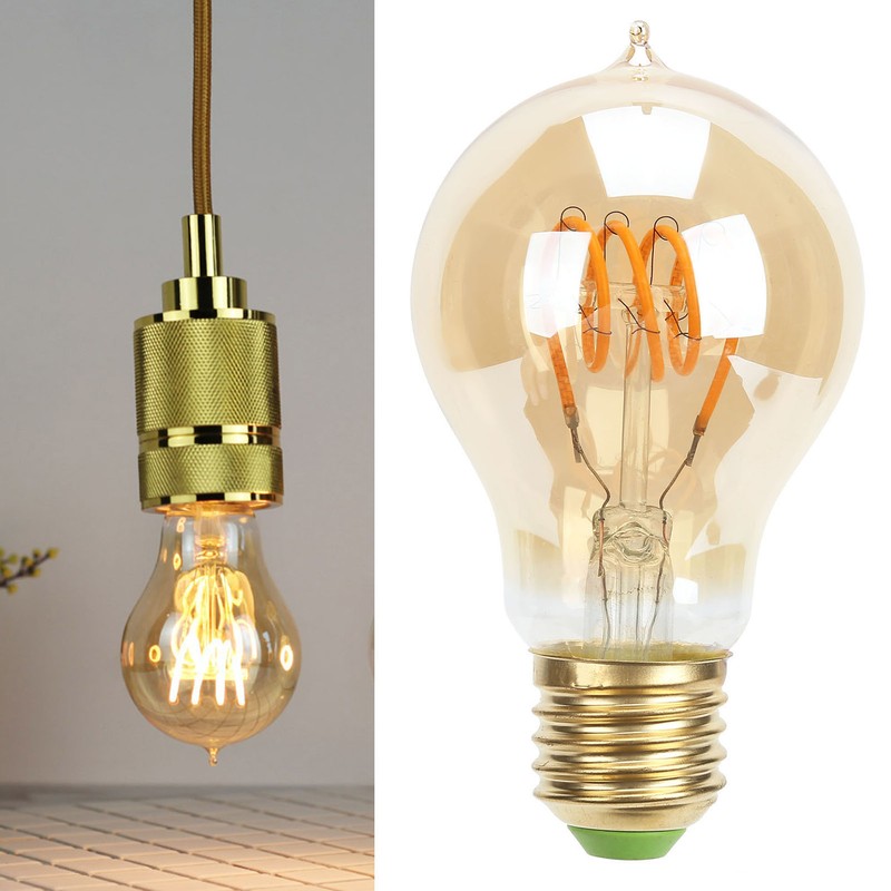 A60 Antique Bulb E27 Base Dimmable LED Filament Bulb 4W