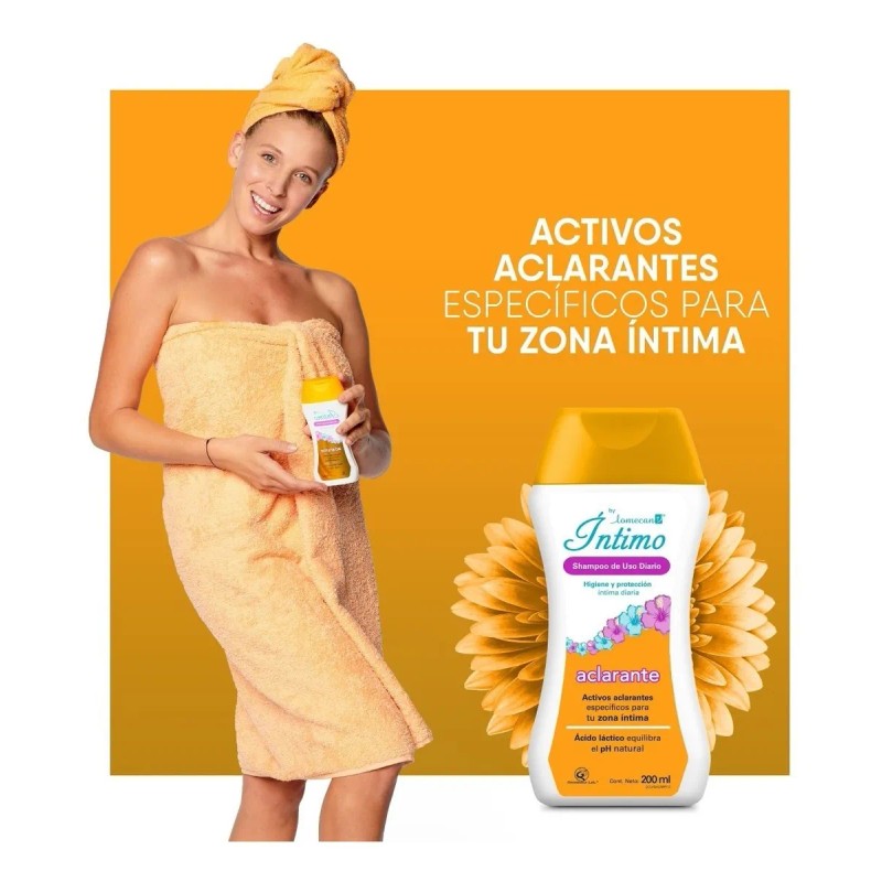 Lomecan Shampoo Íntimo Aclarante. Botella con 200ml