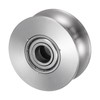 sourcing map 1 x U-groove roller 2.68 inch 201 stainless