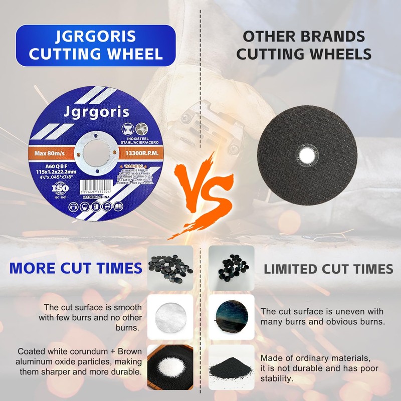 Cut Off Wheels 4-1/2", 100 Pack Angle Grinder Cutting Wheel,
