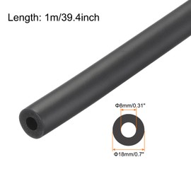 Rebower 8mm ID Pipe Insulation Tubing 5mm Thick Heat Preservation Foam Tube, [for Plumbing Freeze Protection Exercise Handle] - 18mm OD/3.3ft/Black