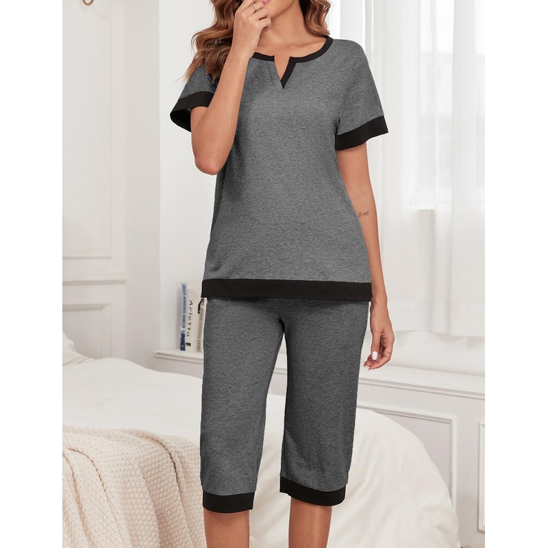 Viakeo Cotton Pajama Sets For Women Soft Sleepwear 2 Pieces