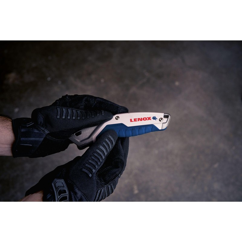 LENOX Utility Knife with 3 Bi-Metal Blades, Retractable, Foldable and
