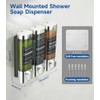 Shower Soap Dispenser Wall Mounted No Drill Shampoo Dispenser for