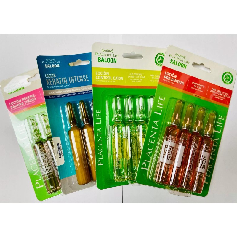 Placenta Life 4-Pack Placenta Life Ampoules for a Complete Hair