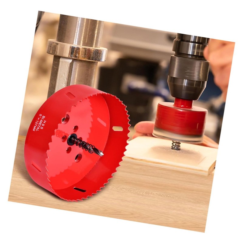 6-1/8Inch / 155mm HSS Bi-Metal Hole Cutter with Pilot Drill