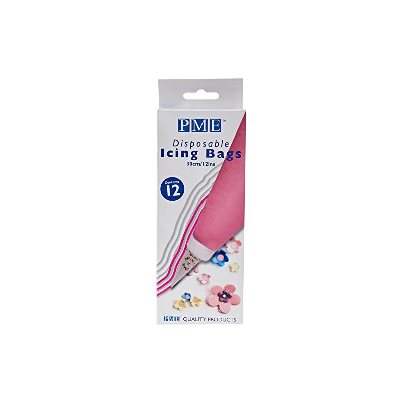 PME Disposable Icing Bags, 30 cm (12-Inch), Pack of 12