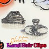 Fashey Hair Claw Clips Black Metal Hair Clips for Thick