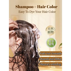 [Quick Dyeing/No Damage To Hair] 【30秒速染】植物染发膏 Plant Hair Dye Cream Hair Dye Without Ammonia And Irritation Herbal Hair Dye To Cover Gray Hair Shampoo