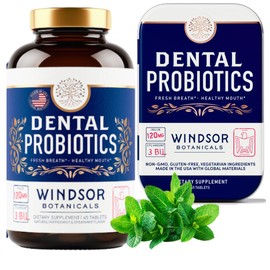 WINDSOR BOTANICALS WINDSOR BOTANICALS Dental Probiotics for Teeth and Gums in Bottle and Tin - High-Potency Oral and Gum Support Bundle