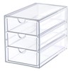 Hipiwe Hair Accessories Box Clear Desk Organizer Box with 3
