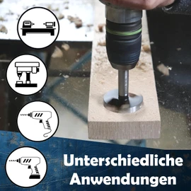 AM-Zerspanungstechnik Forstner Drill Bit Diameter 65 | Professional Wood Drill | Branch Hole Drill | Hinge Hole Drill | Pot Drill - 65 mm