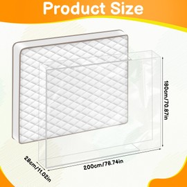 Xialvyu Plastic Mattress Cover 180 x 200 cm, Protective Cover for Mattress with Zip, Reusable Mattress Storage Bag for Moving Storage Transport