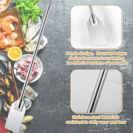 LOYIM 2 Pcs 36 Inch Stainless Steel Mixing Paddle Extra Long Handled Stainless Steel Stirring Paddle Stainless Steel Mash Paddle for Large Batch Cooking Crawfish Boil in Big Stock Pots Brewing Beer