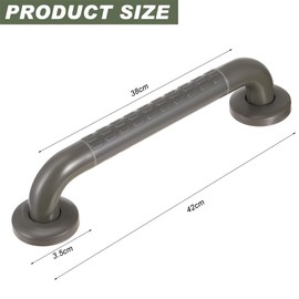 Grab Bars for Senior Shower Safety Grab Bar 35CM Anti Slip Shower Handles Textured Handicap Rails for Bathroom Toilets Tub Mobility Aids