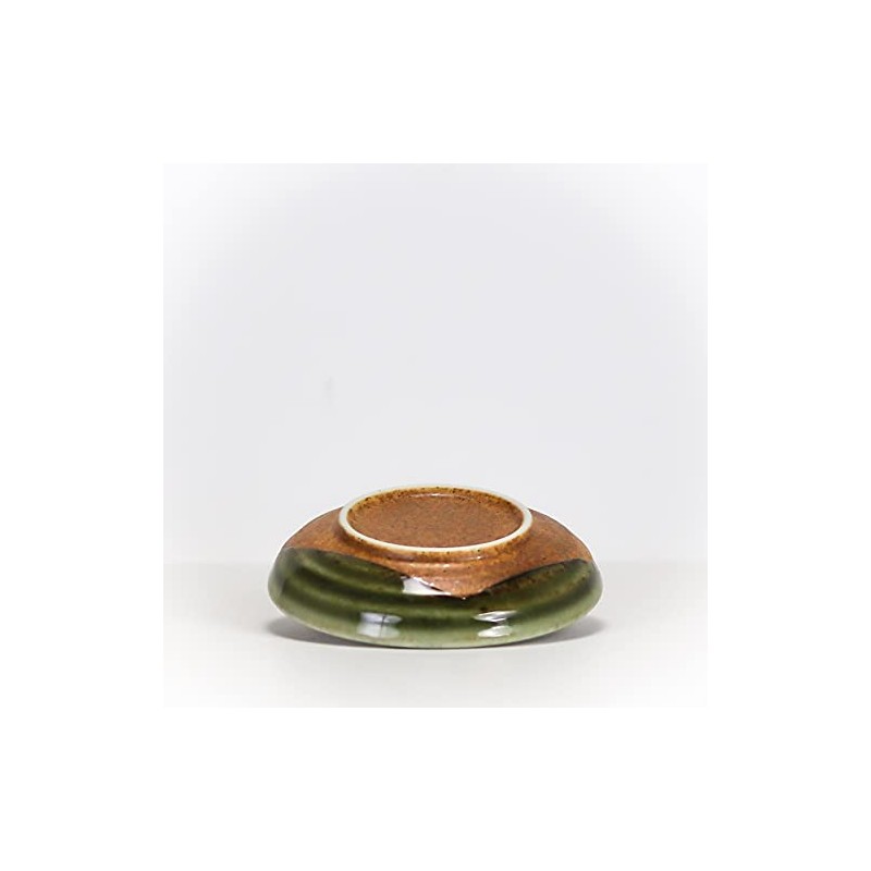 Sushisushi Shigaraki Oribe Brown Side Plate 100x25mm (Japanese Made)