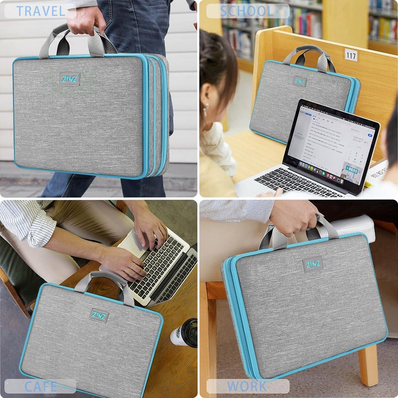 ZINZ Expandable Laptop Case 15.6 Inch Sleeve, Protective Carrying Case