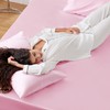 Love's cabin Satin Fitted Sheet Queen Size - Pink Silky