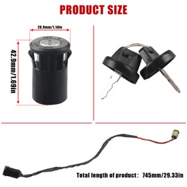 Gashwer Waterproof Ignition Switch Key Compatible with Honda ATV TRX350 TRX420 TRX450 Rancher 350 400 420 Foreman 450 500 TRX500 TRX350FM 4x4 2000-2006