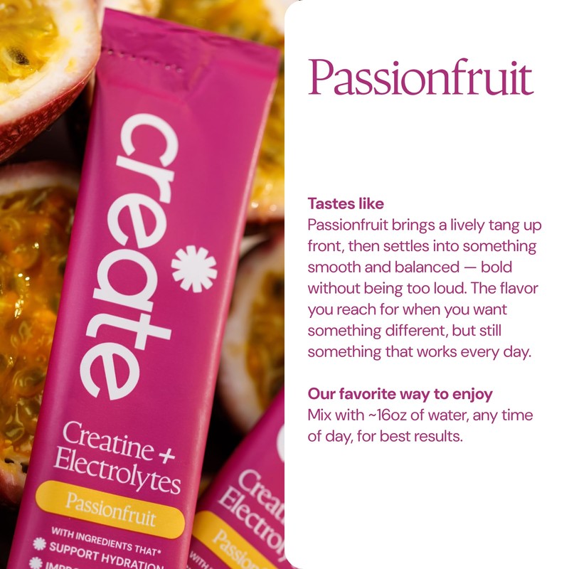 Create Creatine + Electrolytes Mix - Creatine Monohydrate Stick Packs,